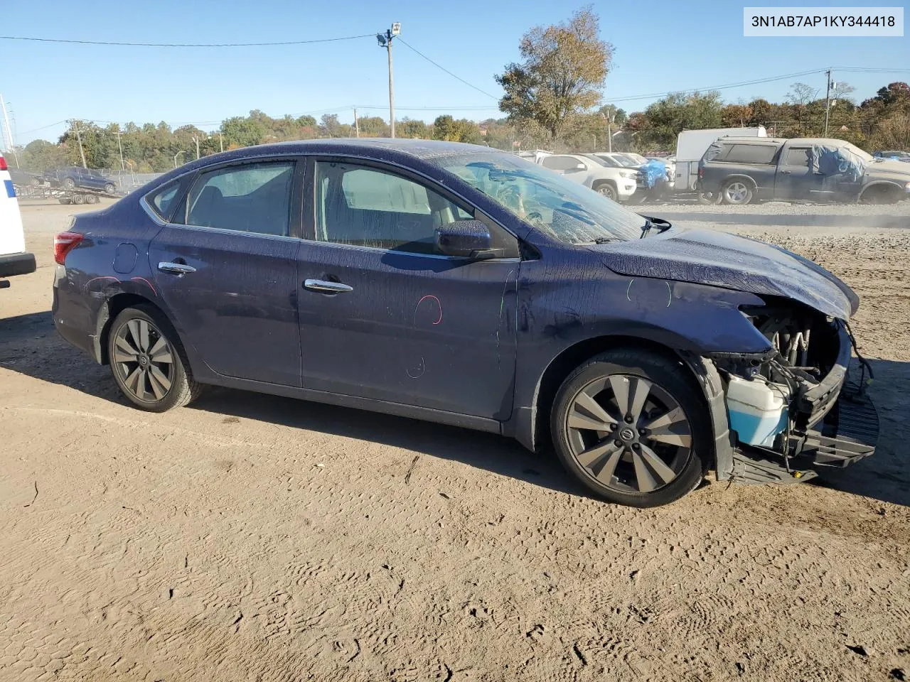 2019 Nissan Sentra S VIN: 3N1AB7AP1KY344418 Lot: 77491624