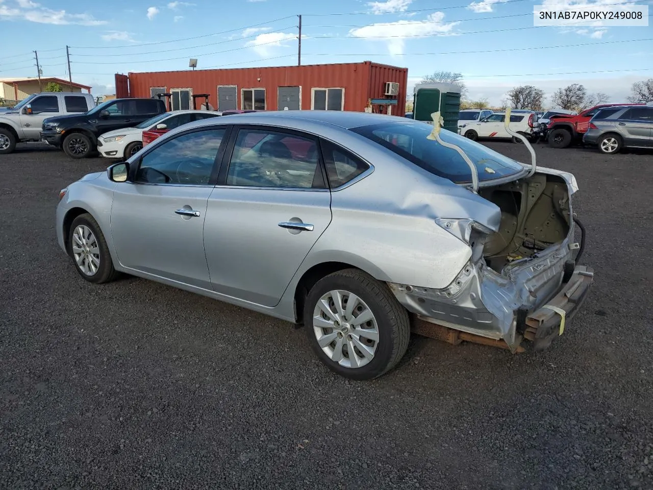 2019 Nissan Sentra S VIN: 3N1AB7AP0KY249008 Lot: 77710434