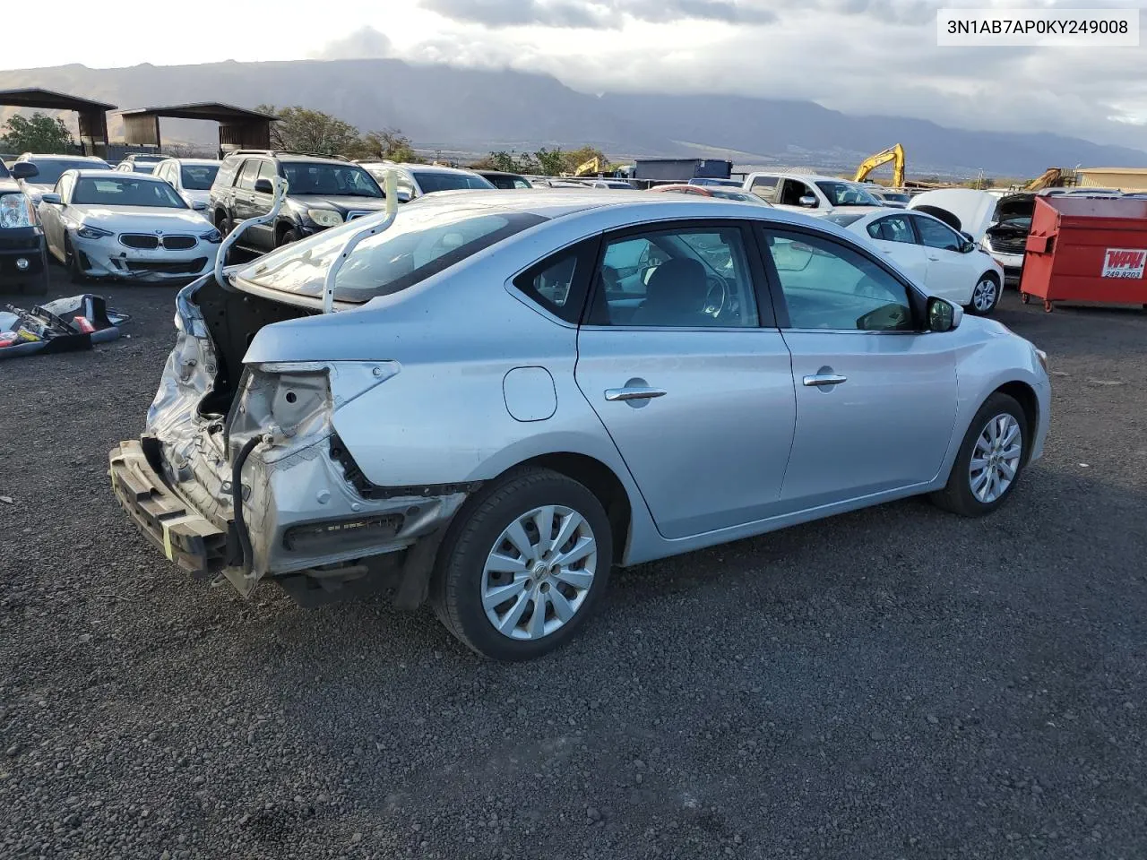 2019 Nissan Sentra S VIN: 3N1AB7AP0KY249008 Lot: 77710434