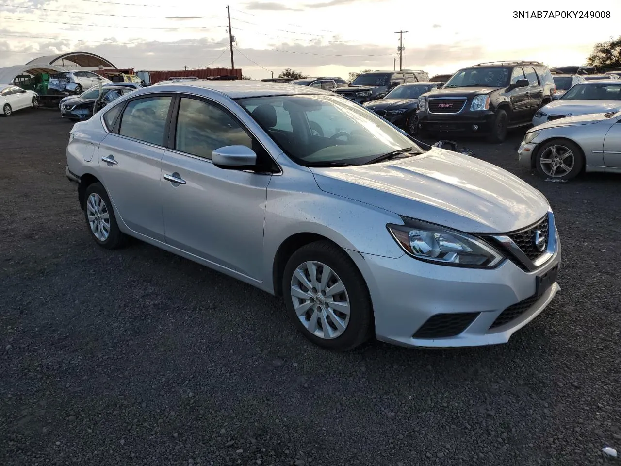 2019 Nissan Sentra S VIN: 3N1AB7AP0KY249008 Lot: 77710434