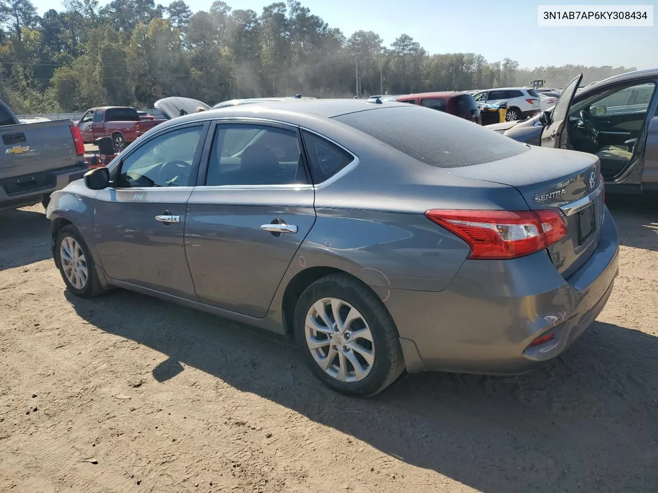 2019 Nissan Sentra S VIN: 3N1AB7AP6KY308434 Lot: 77783154