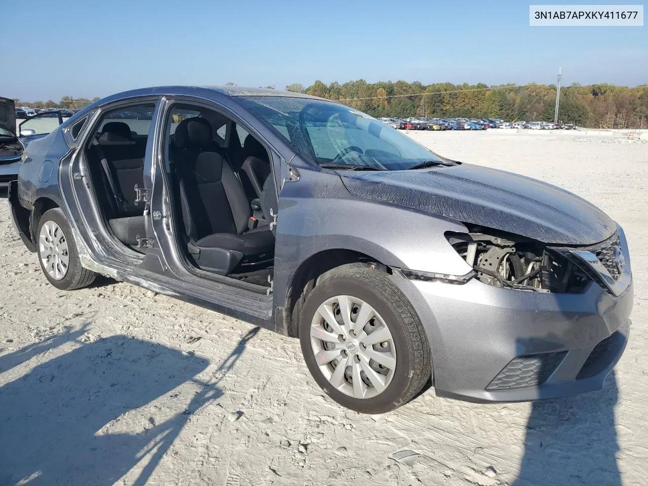 2019 Nissan Sentra S VIN: 3N1AB7APXKY411677 Lot: 77853154