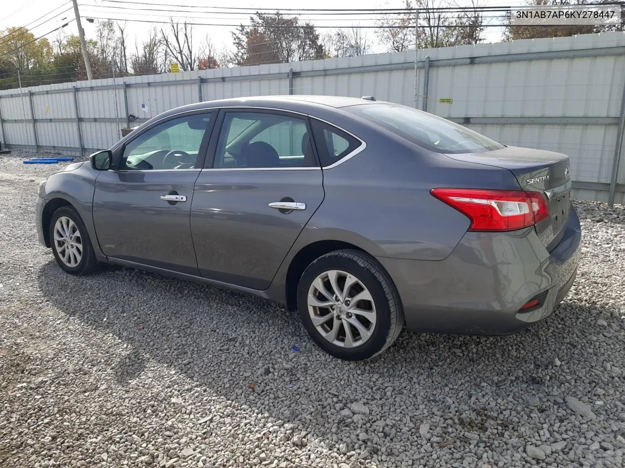 2019 Nissan Sentra S VIN: 3N1AB7AP6KY278447 Lot: 78041564