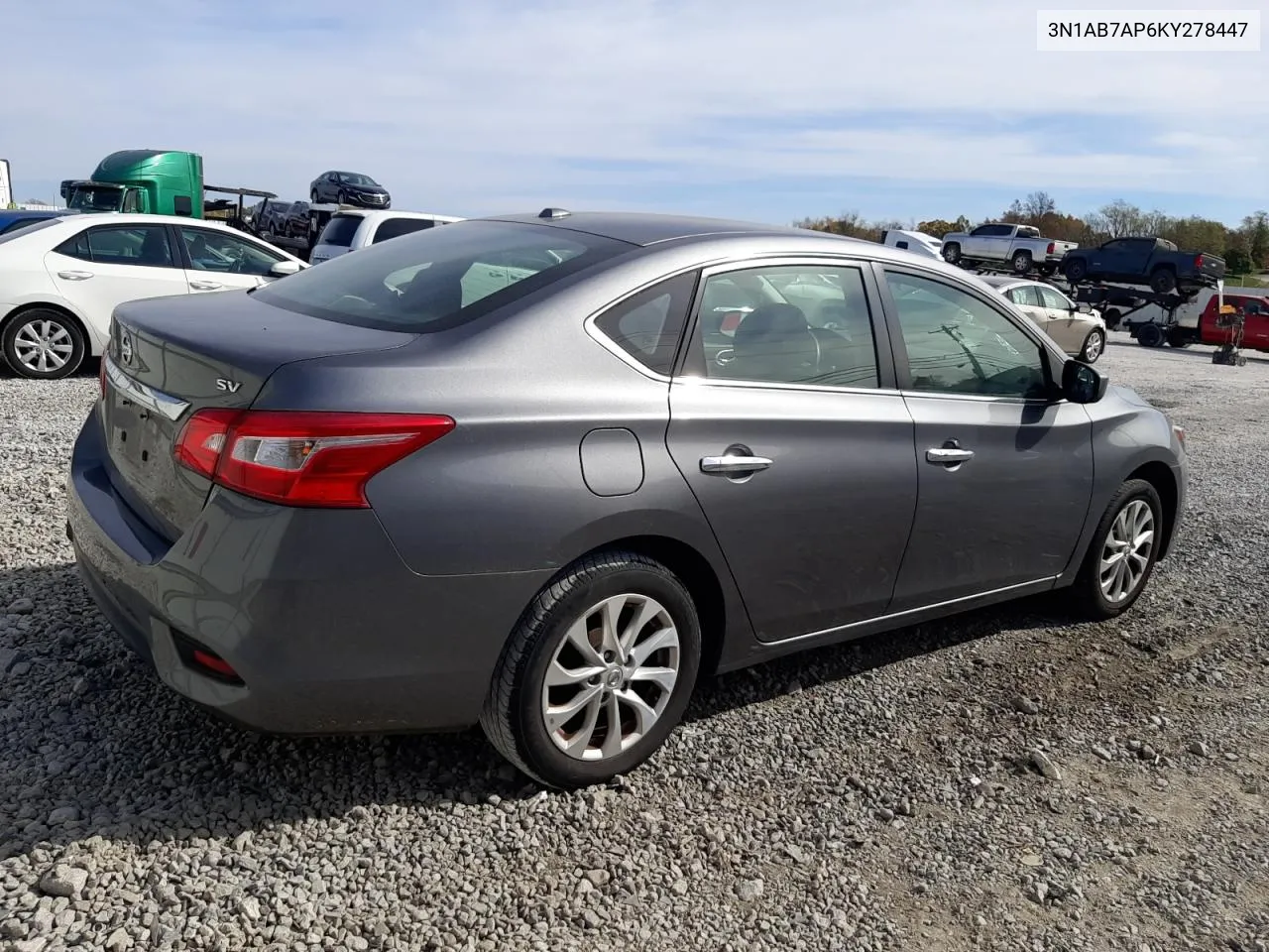 2019 Nissan Sentra S VIN: 3N1AB7AP6KY278447 Lot: 78041564