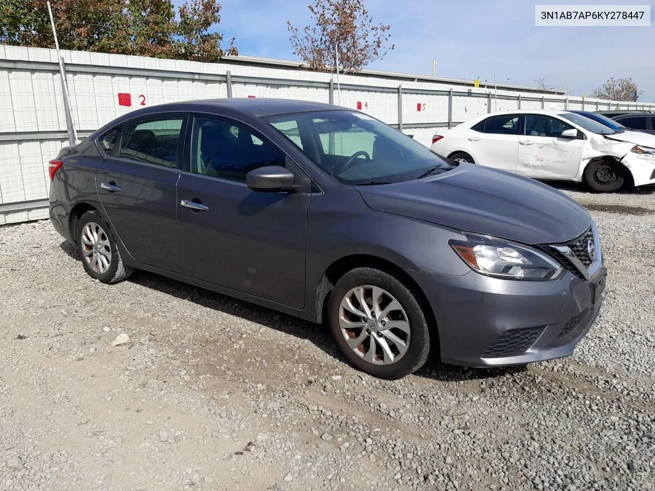 2019 Nissan Sentra S VIN: 3N1AB7AP6KY278447 Lot: 78041564