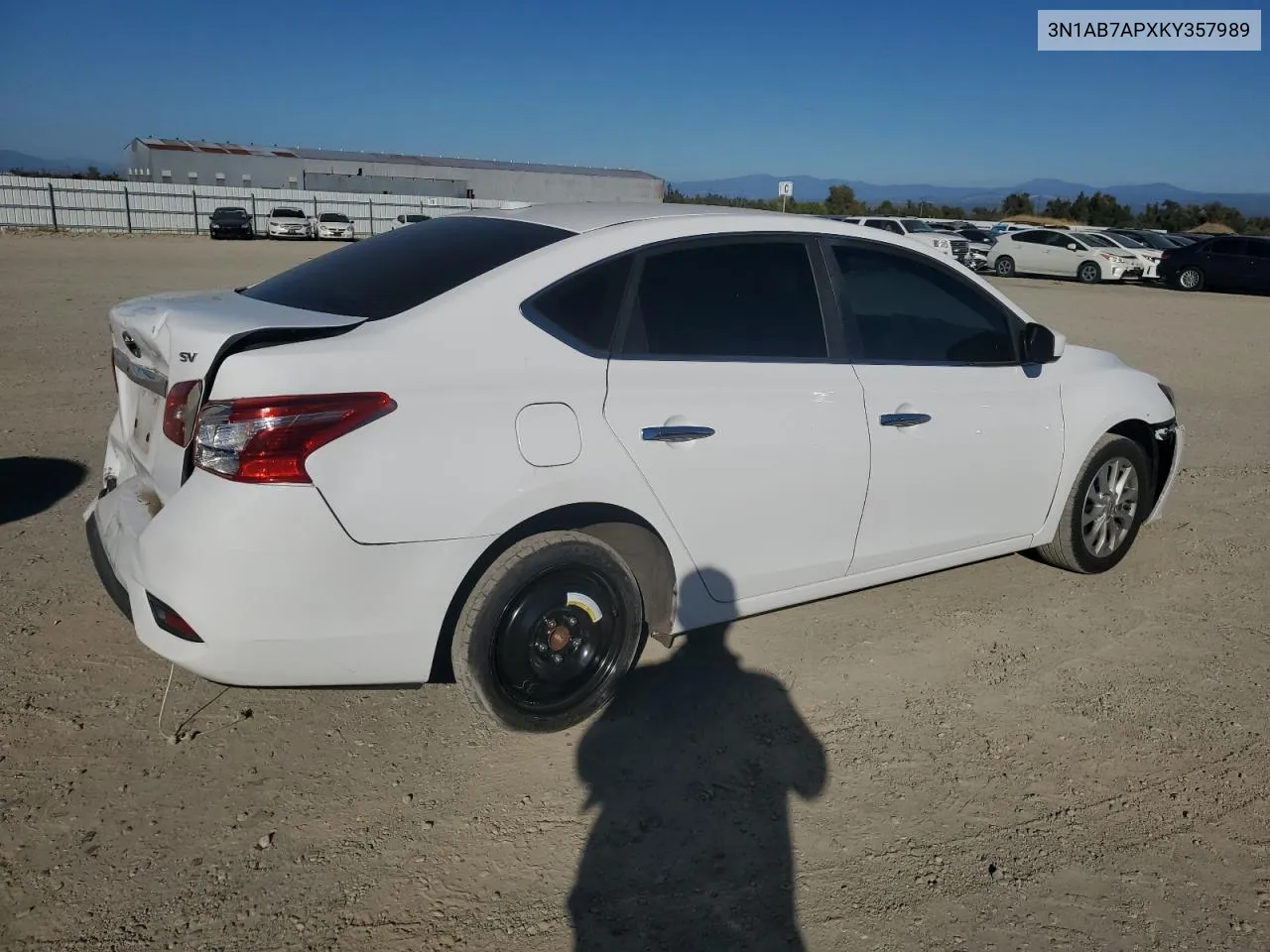 2019 Nissan Sentra S VIN: 3N1AB7APXKY357989 Lot: 78063794