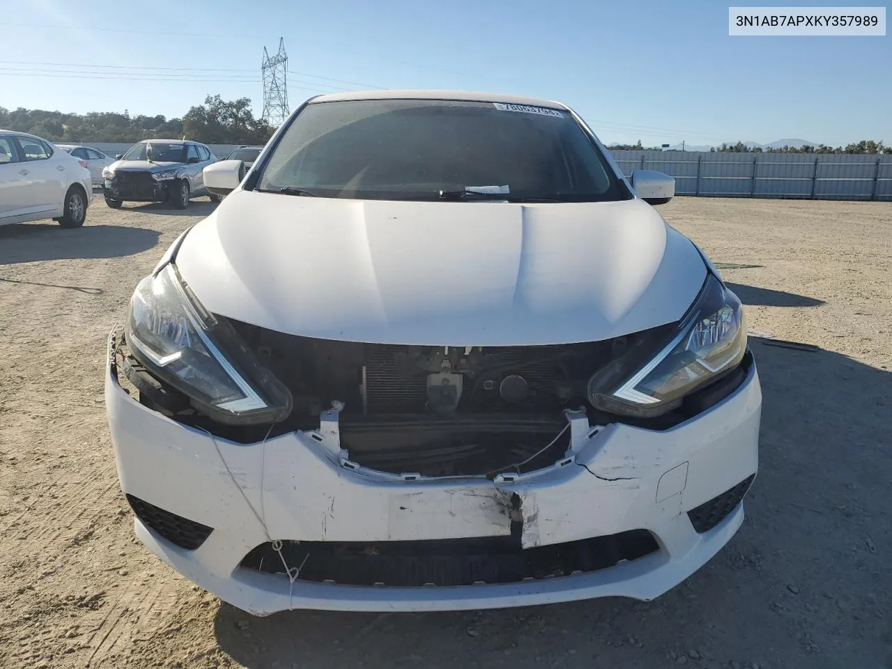 2019 Nissan Sentra S VIN: 3N1AB7APXKY357989 Lot: 78063794