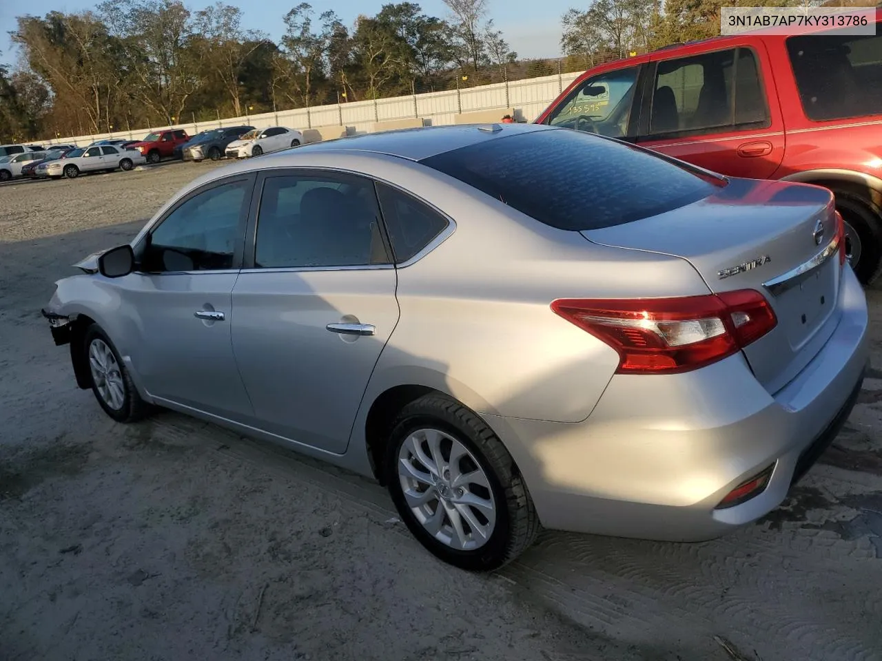 2019 Nissan Sentra S VIN: 3N1AB7AP7KY313786 Lot: 78290254