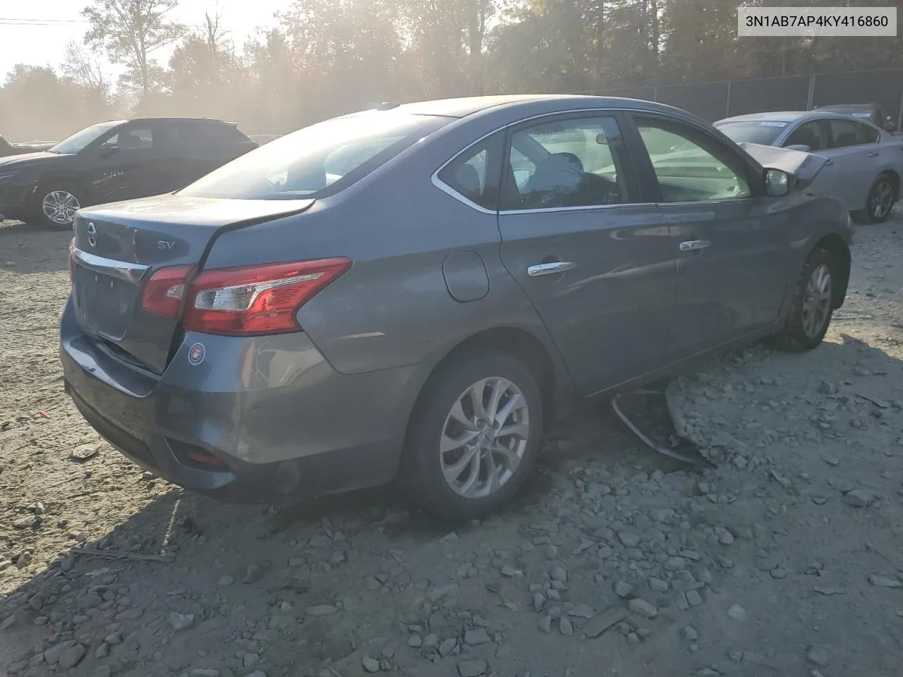 2019 Nissan Sentra S VIN: 3N1AB7AP4KY416860 Lot: 78361694