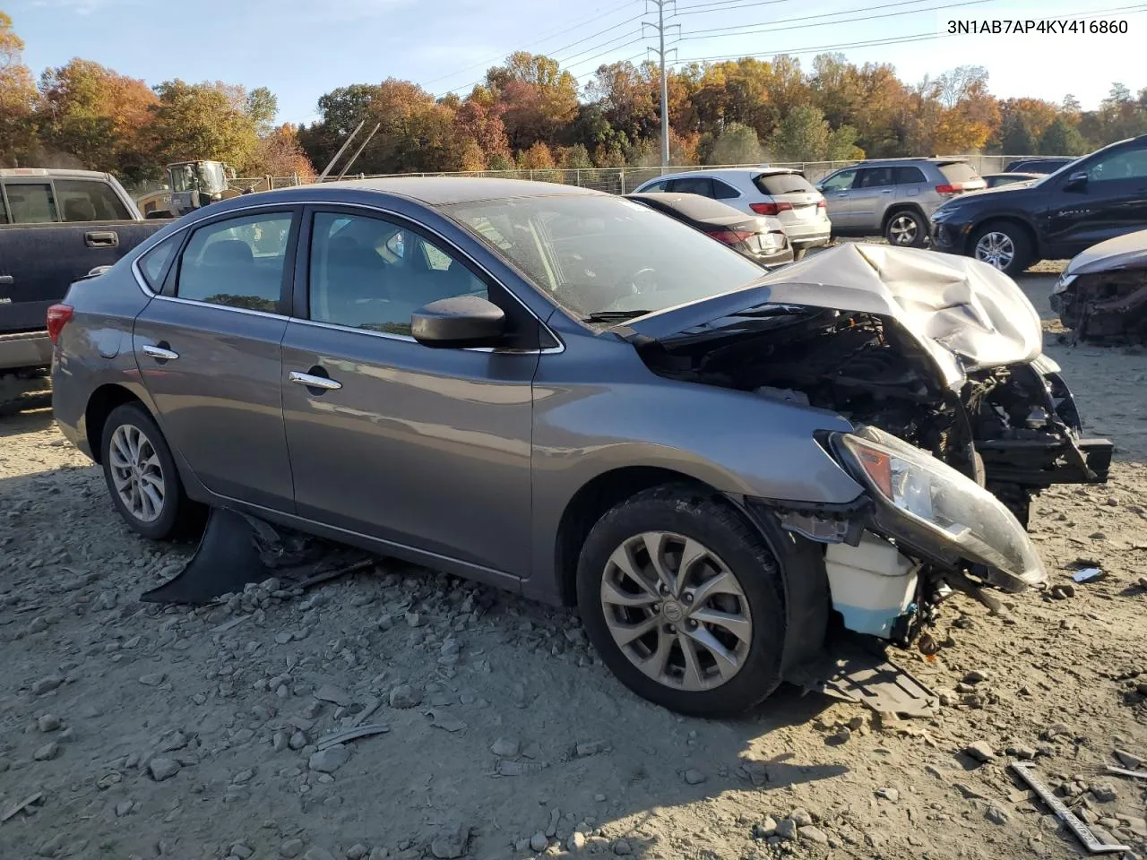 2019 Nissan Sentra S VIN: 3N1AB7AP4KY416860 Lot: 78361694