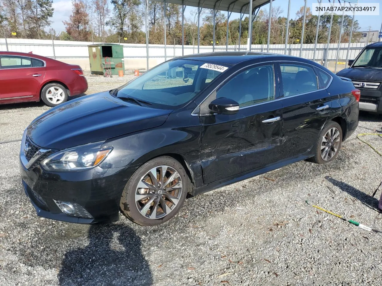 2019 Nissan Sentra S VIN: 3N1AB7AP2KY334917 Lot: 78529544