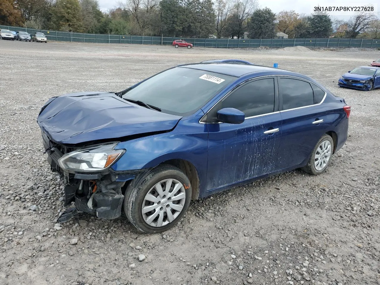 2019 Nissan Sentra S VIN: 3N1AB7AP8KY227628 Lot: 78881114