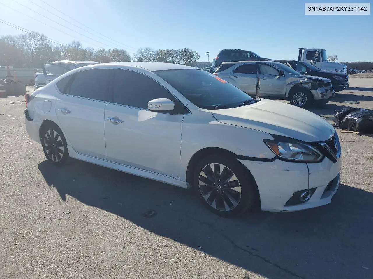 2019 Nissan Sentra S VIN: 3N1AB7AP2KY231142 Lot: 79407224