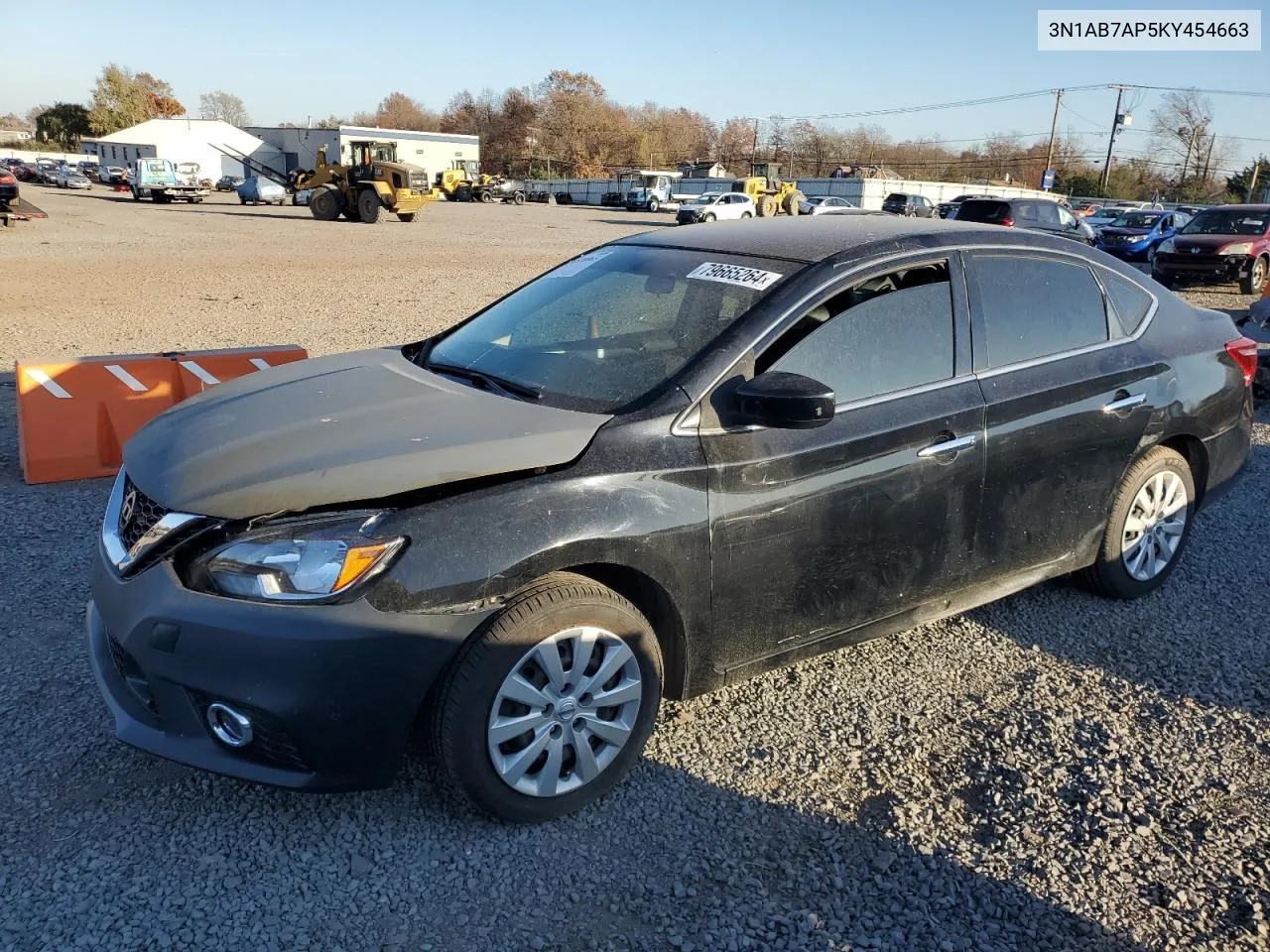 2019 Nissan Sentra S VIN: 3N1AB7AP5KY454663 Lot: 79665264