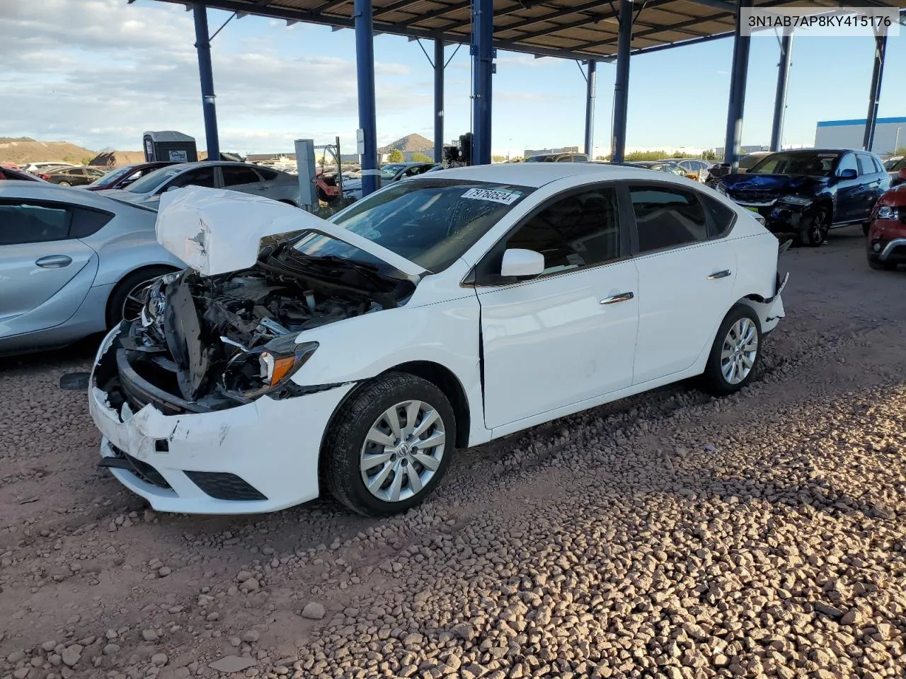 2019 Nissan Sentra S VIN: 3N1AB7AP8KY415176 Lot: 79760524