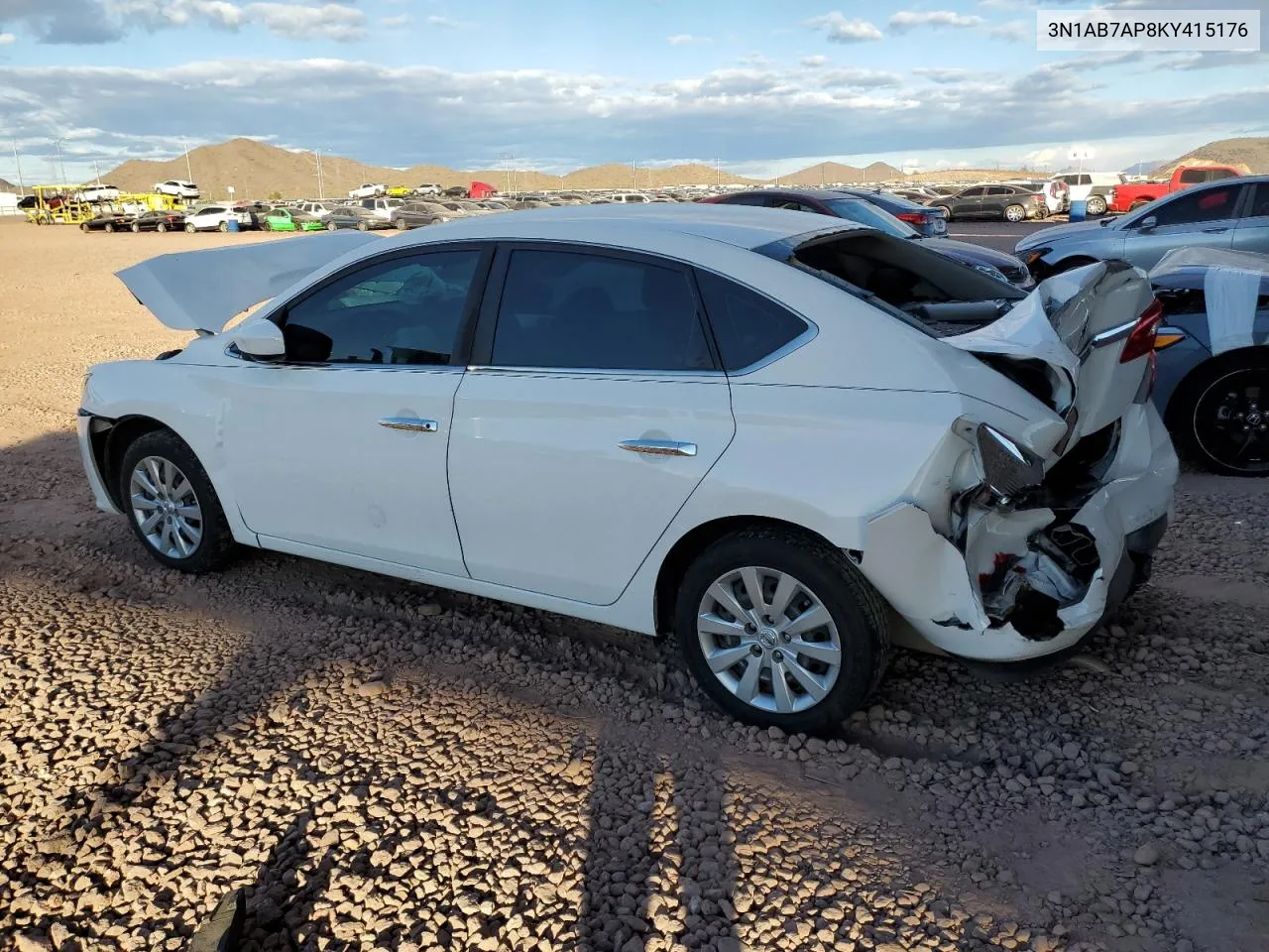 2019 Nissan Sentra S VIN: 3N1AB7AP8KY415176 Lot: 79760524