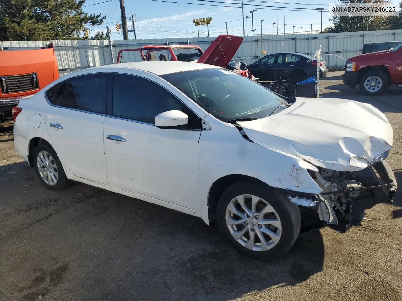 2019 Nissan Sentra S VIN: 3N1AB7AP9KY246625 Lot: 79943854