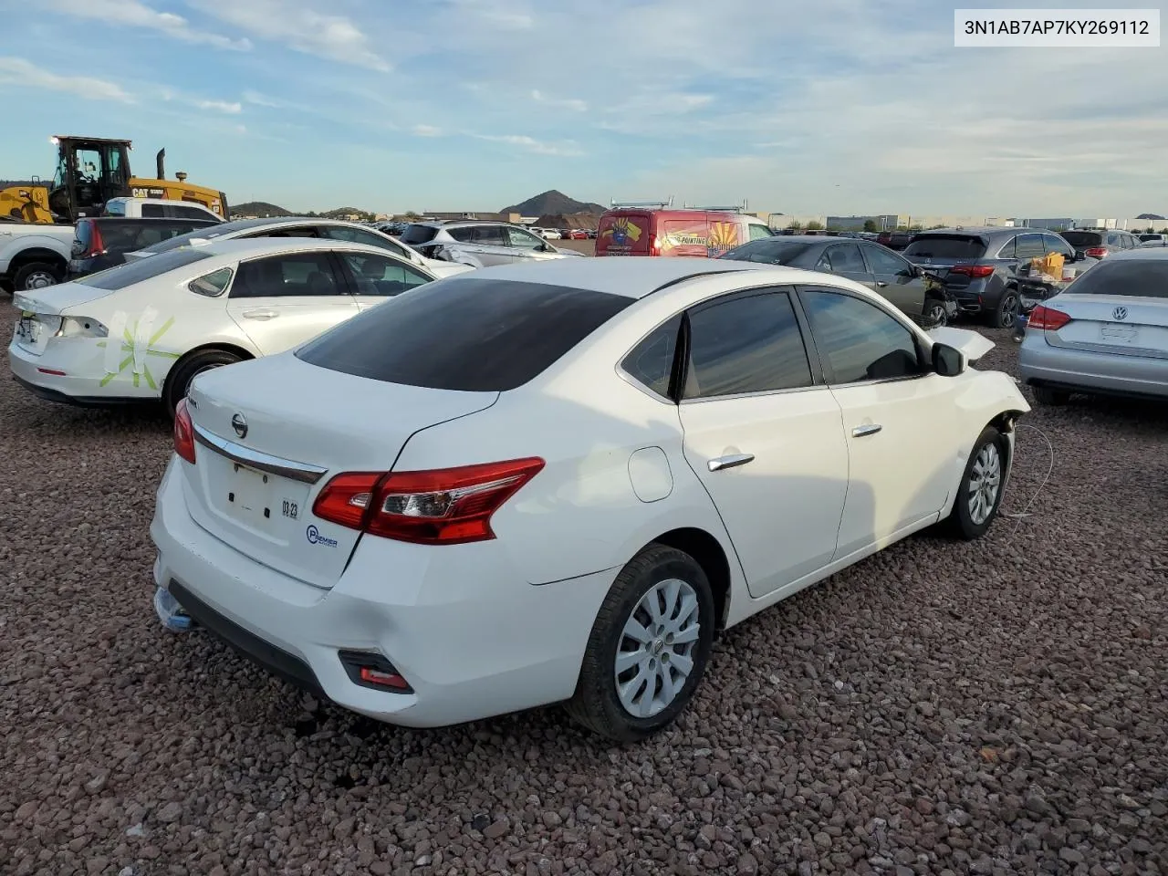 2019 Nissan Sentra S VIN: 3N1AB7AP7KY269112 Lot: 80032094