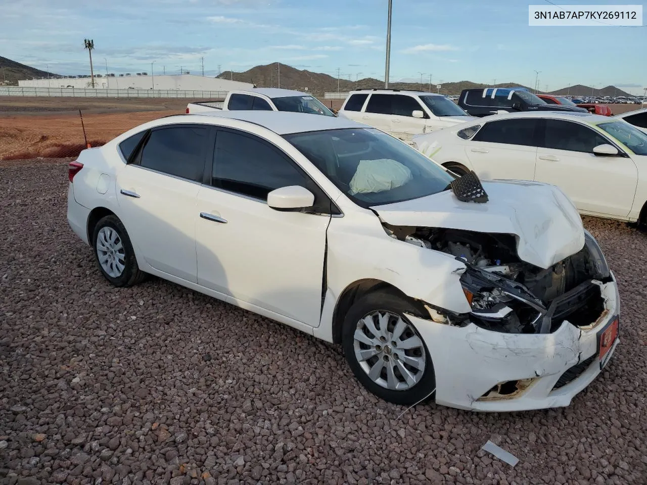 2019 Nissan Sentra S VIN: 3N1AB7AP7KY269112 Lot: 80032094