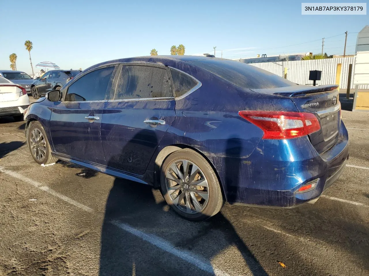 2019 Nissan Sentra S VIN: 3N1AB7AP3KY378179 Lot: 80044344