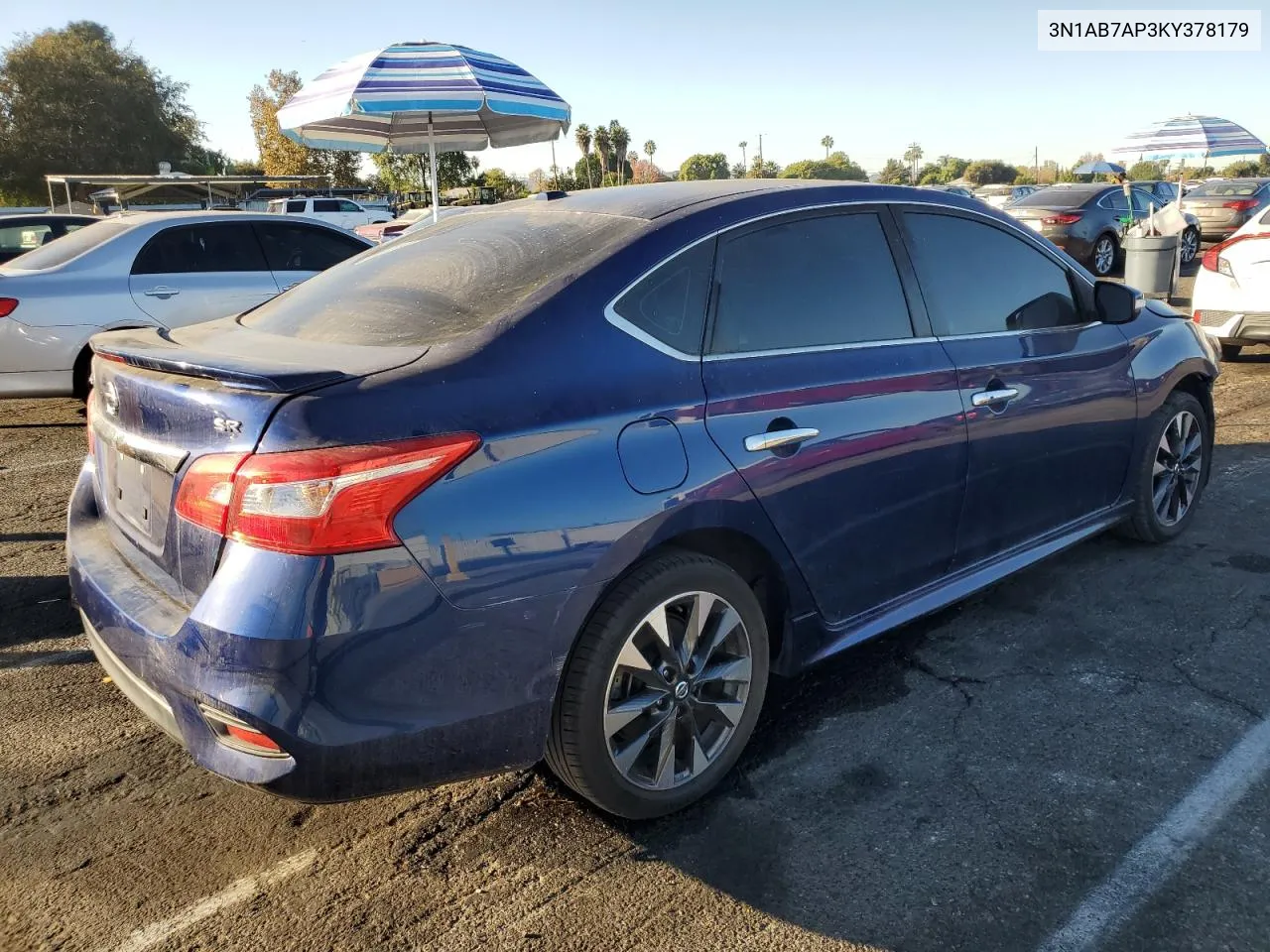 2019 Nissan Sentra S VIN: 3N1AB7AP3KY378179 Lot: 80044344