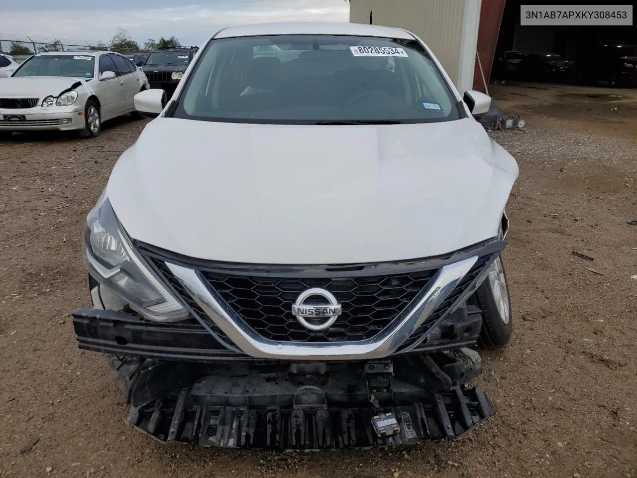 2019 Nissan Sentra S VIN: 3N1AB7APXKY308453 Lot: 80285534