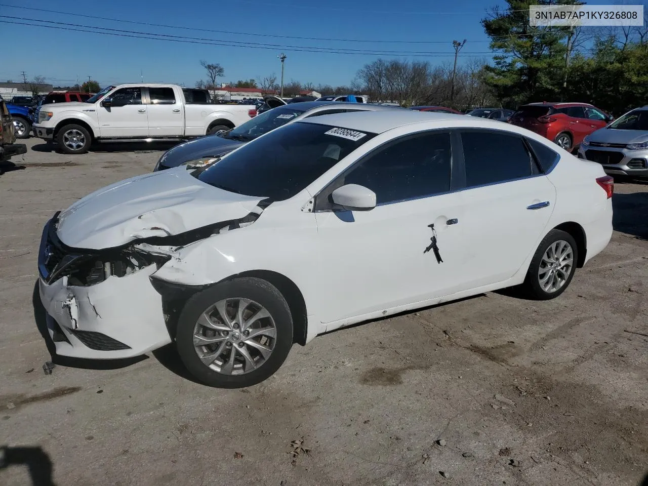 2019 Nissan Sentra S VIN: 3N1AB7AP1KY326808 Lot: 80395644