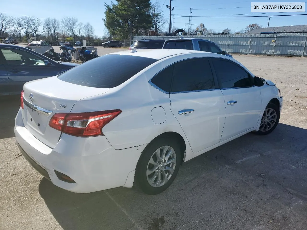 2019 Nissan Sentra S VIN: 3N1AB7AP1KY326808 Lot: 80395644