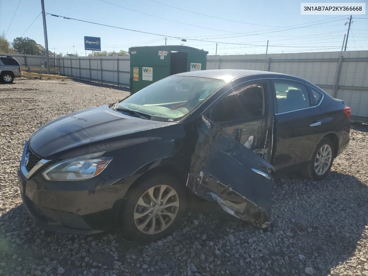 2019 Nissan Sentra S VIN: 3N1AB7AP2KY366668 Lot: 80512874