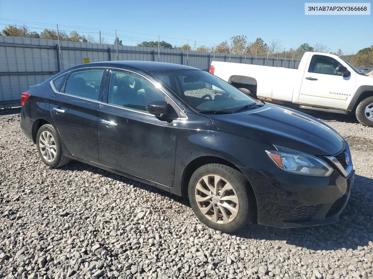 2019 Nissan Sentra S VIN: 3N1AB7AP2KY366668 Lot: 80512874