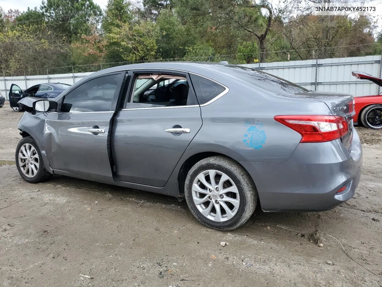 2019 Nissan Sentra S VIN: 3N1AB7AP0KY452173 Lot: 80975534