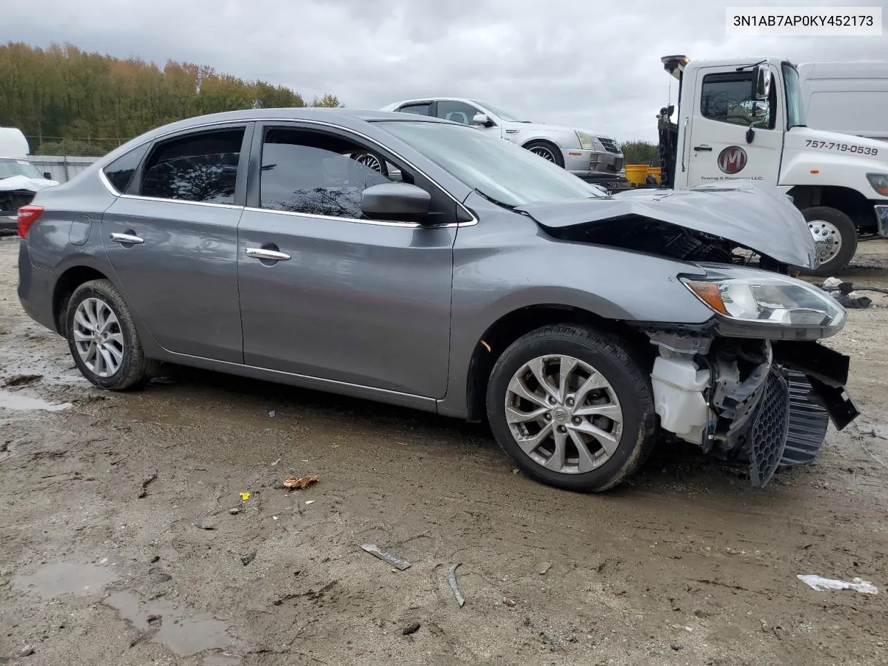 2019 Nissan Sentra S VIN: 3N1AB7AP0KY452173 Lot: 80975534