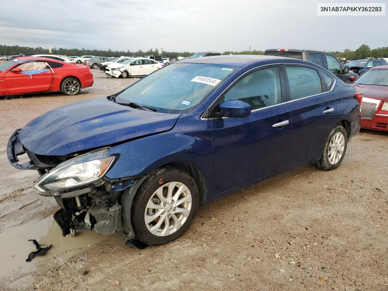 2019 Nissan Sentra S VIN: 3N1AB7AP6KY362283 Lot: 81403534