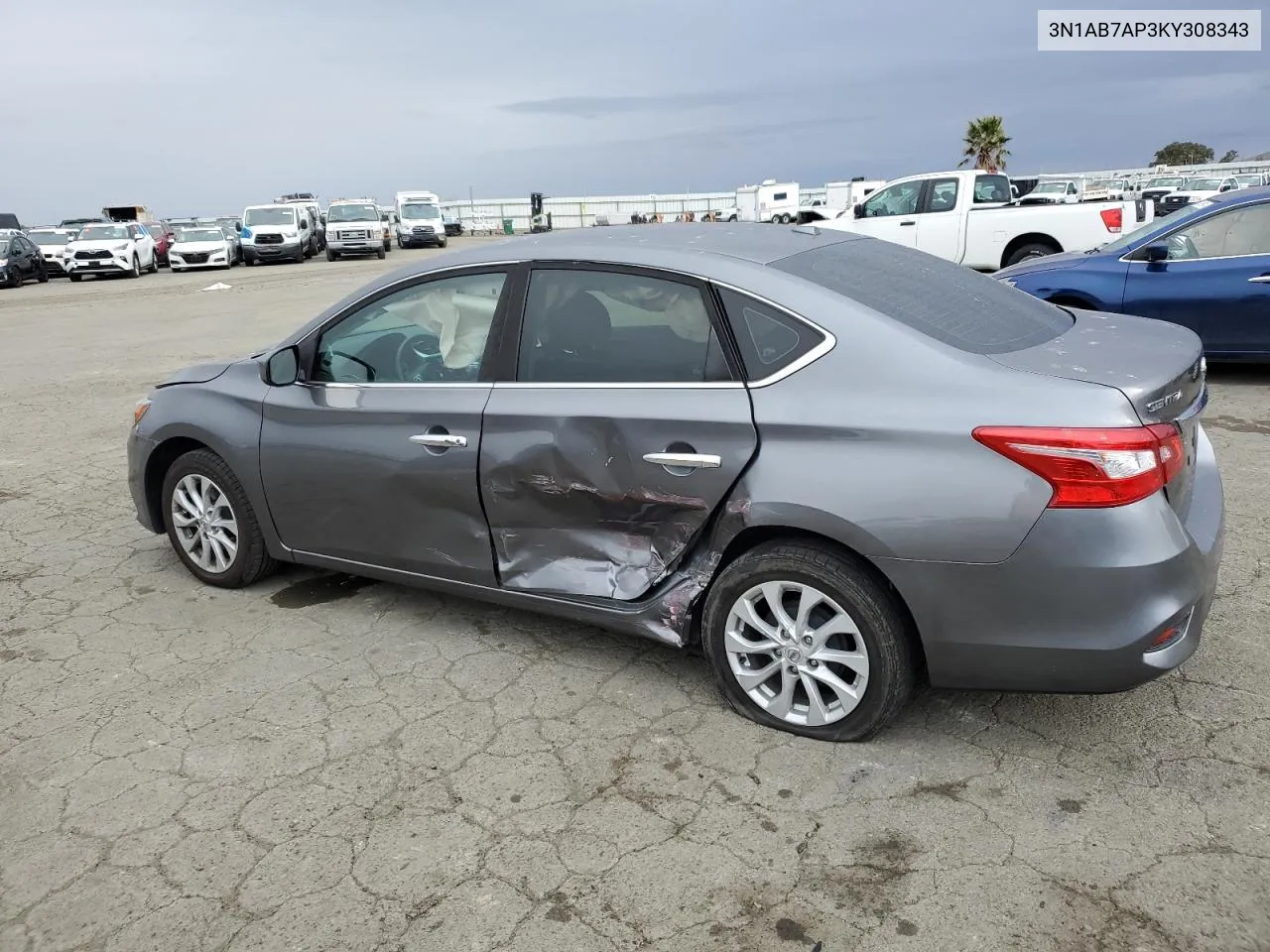 2019 Nissan Sentra S VIN: 3N1AB7AP3KY308343 Lot: 81809174