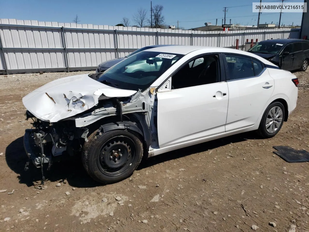 2020 Nissan Sentra S VIN: 3N1AB8BV0LY216515 Lot: 47512894