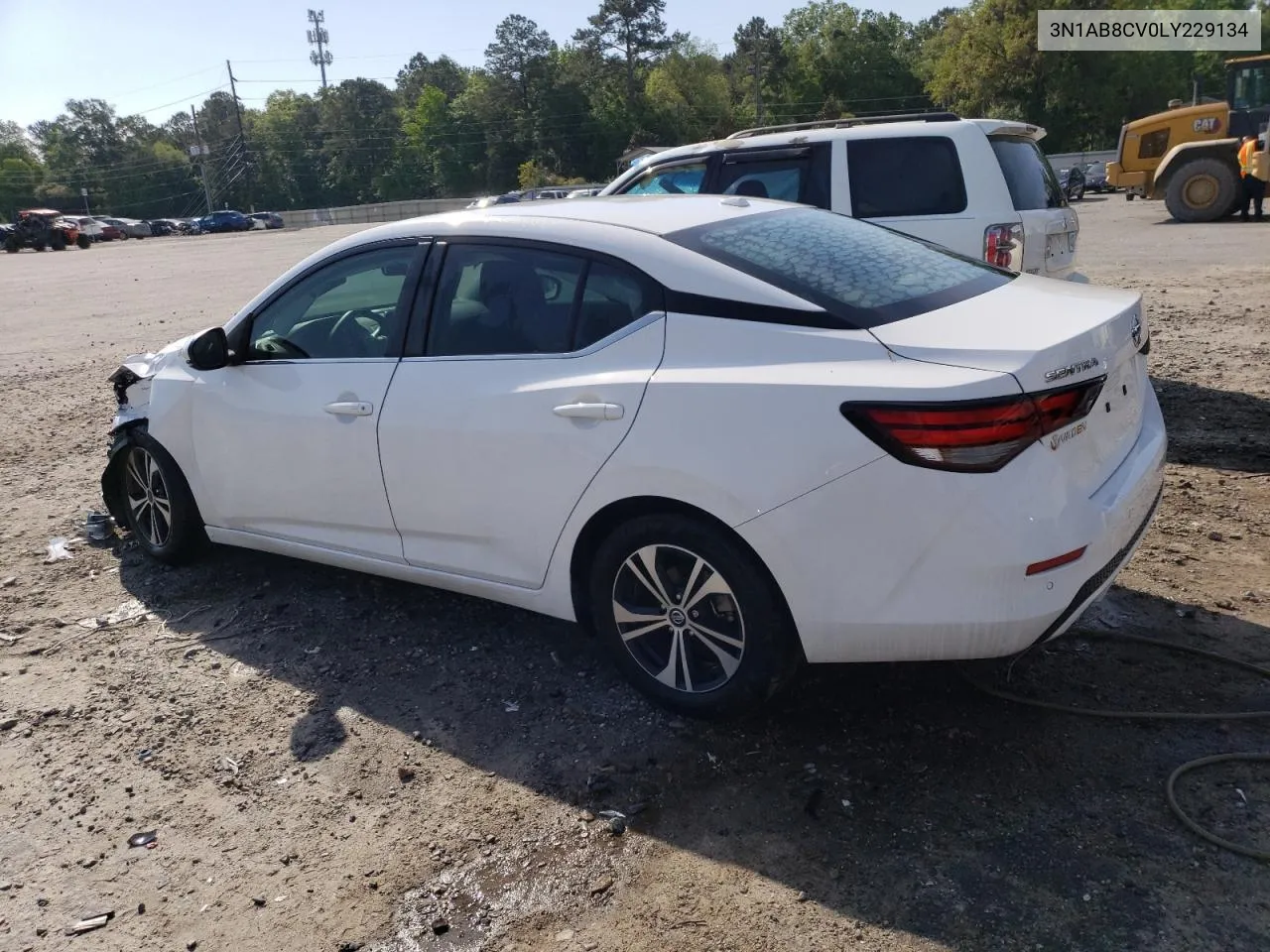 3N1AB8CV0LY229134 2020 Nissan Sentra Sv