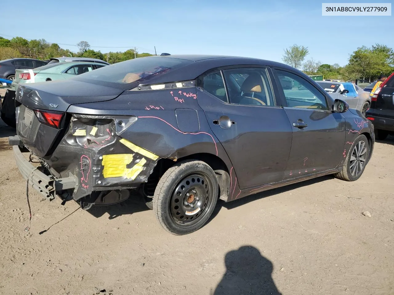 2020 Nissan Sentra Sv VIN: 3N1AB8CV9LY277909 Lot: 51991404