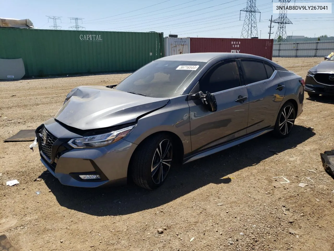 2020 Nissan Sentra Sr VIN: 3N1AB8DV9LY267041 Lot: 56716544