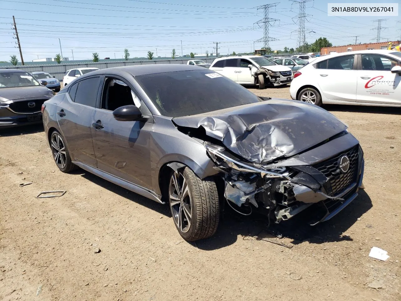 2020 Nissan Sentra Sr VIN: 3N1AB8DV9LY267041 Lot: 56716544