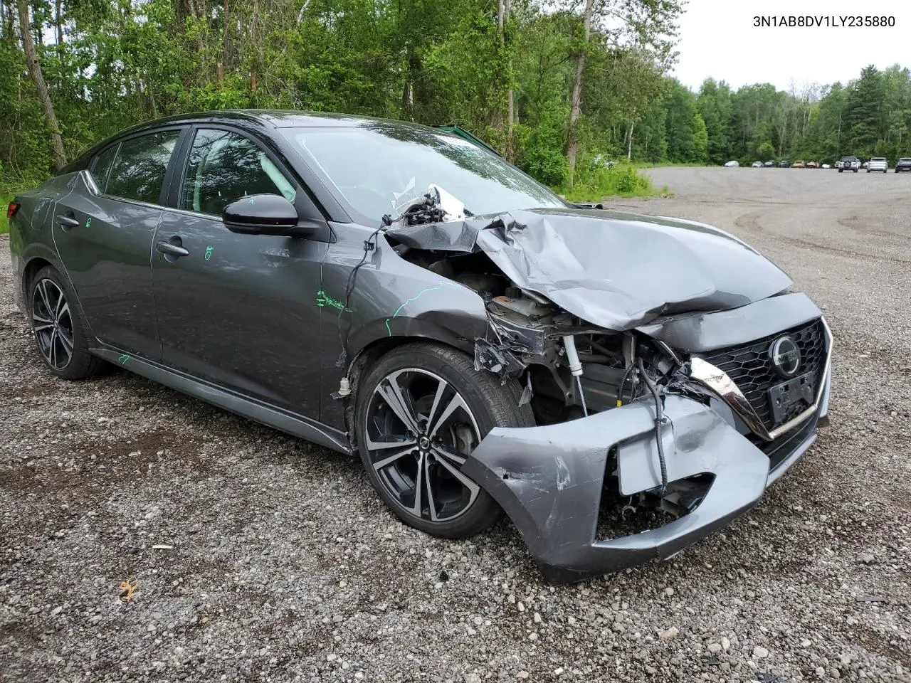 2020 Nissan Sentra Sr VIN: 3N1AB8DV1LY235880 Lot: 58320344