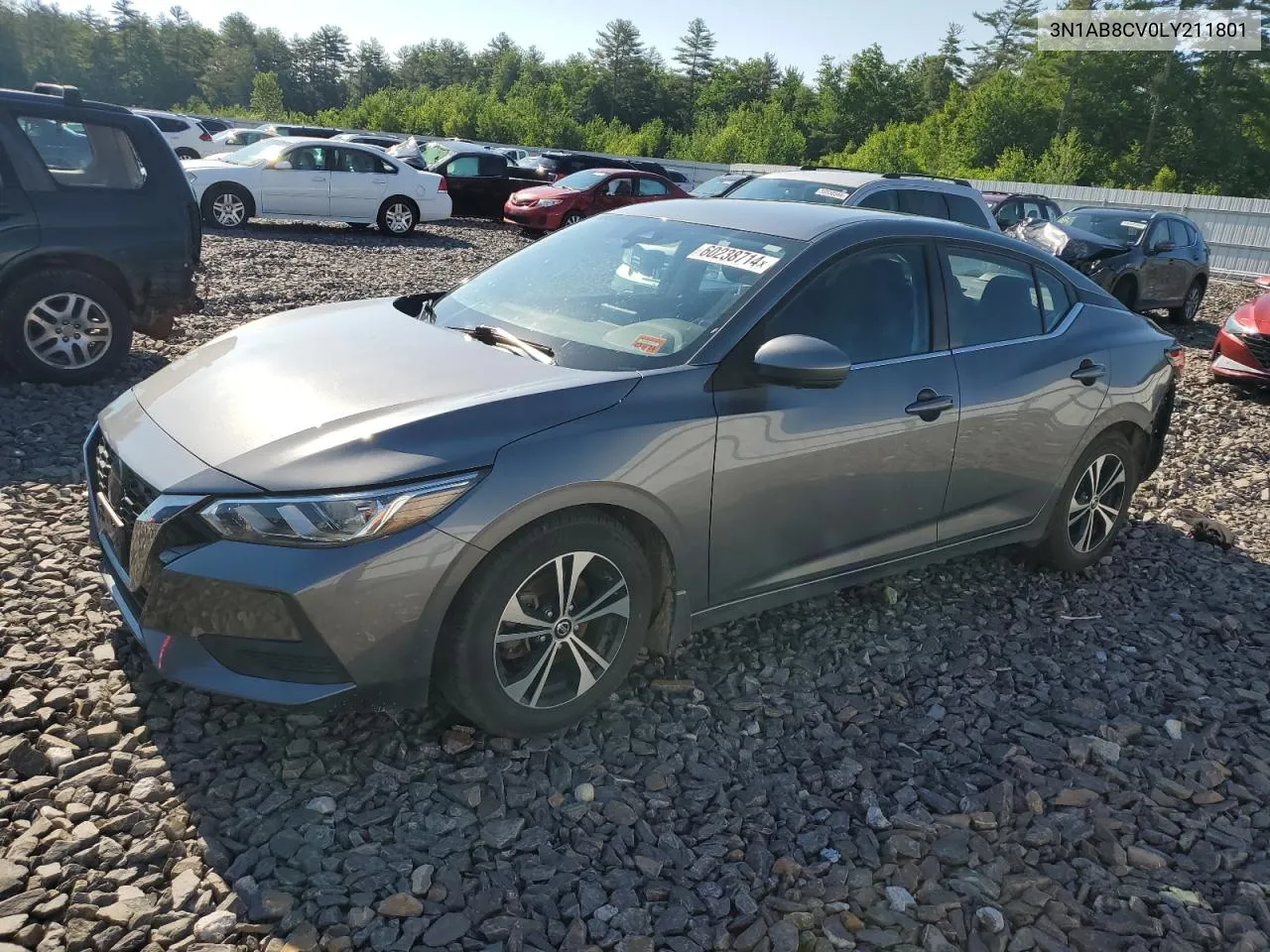 3N1AB8CV0LY211801 2020 Nissan Sentra Sv