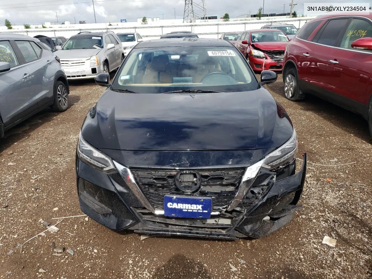 2020 Nissan Sentra Sv VIN: 3N1AB8CVXLY234504 Lot: 60759154