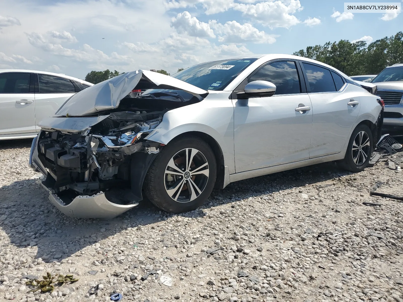 2020 Nissan Sentra Sv VIN: 3N1AB8CV7LY238994 Lot: 61173094