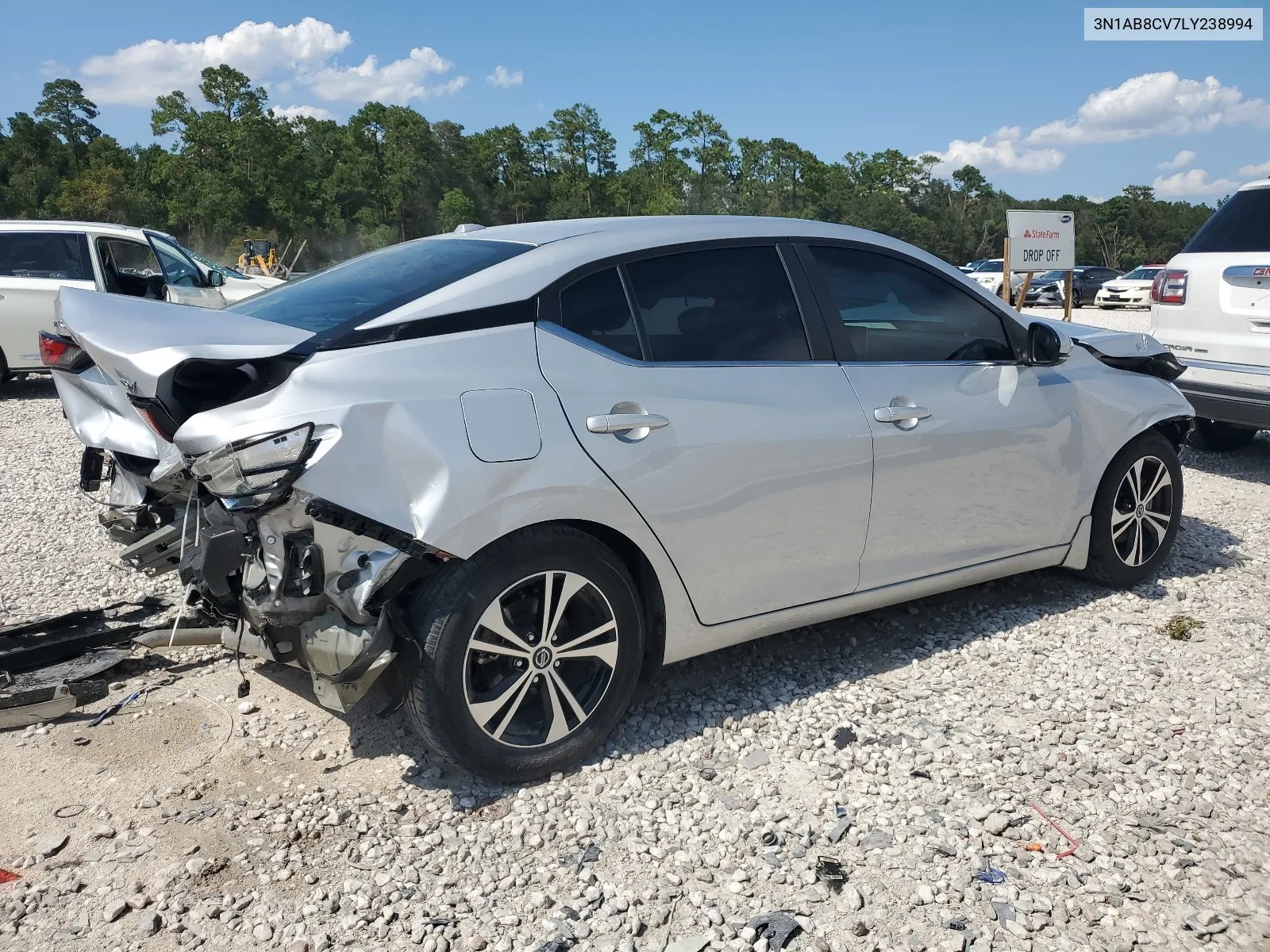 2020 Nissan Sentra Sv VIN: 3N1AB8CV7LY238994 Lot: 61173094