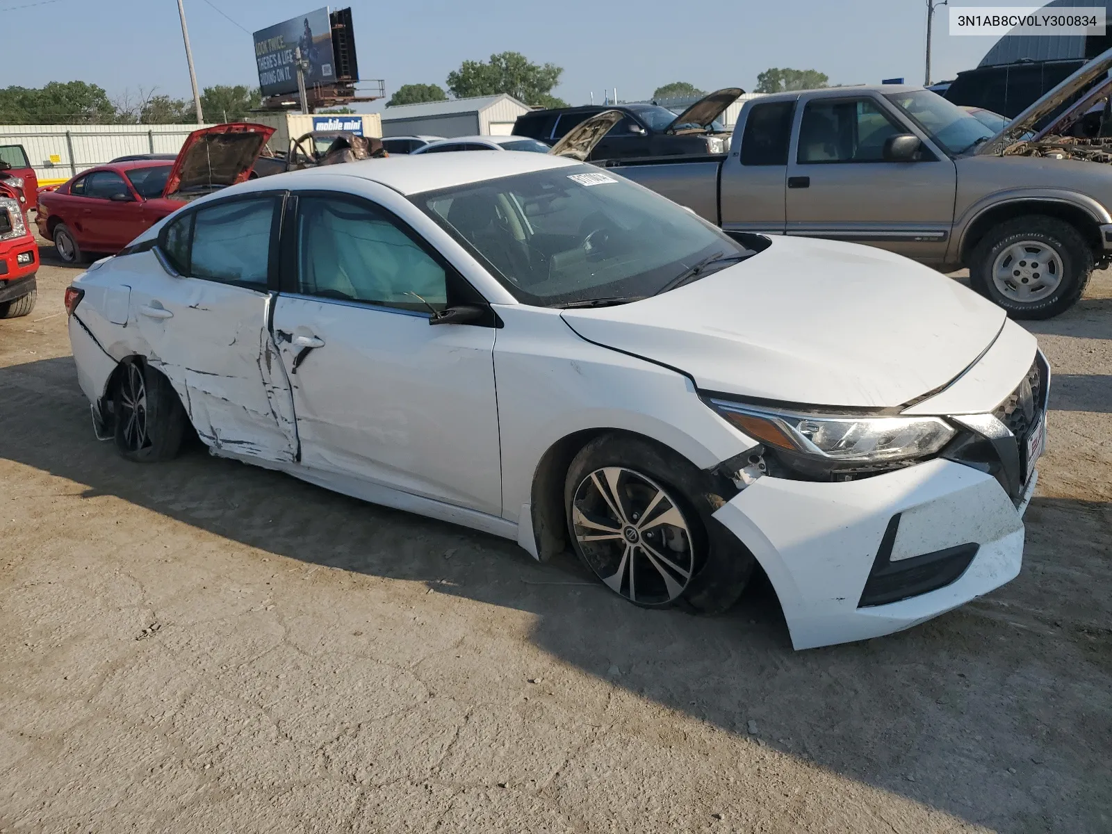 2020 Nissan Sentra Sv VIN: 3N1AB8CV0LY300834 Lot: 61710014