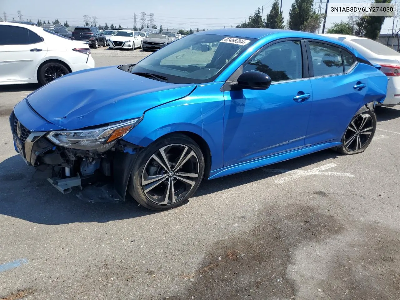 2020 Nissan Sentra Sr VIN: 3N1AB8DV6LY274030 Lot: 62488304