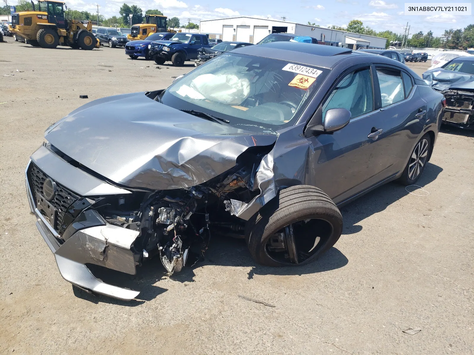 2020 Nissan Sentra Sv VIN: 3N1AB8CV7LY211021 Lot: 63912434