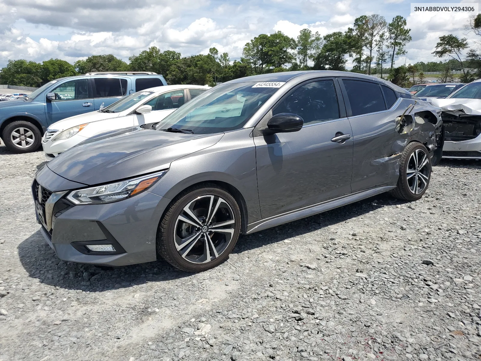 2020 Nissan Sentra Sr VIN: 3N1AB8DV0LY294306 Lot: 64345554