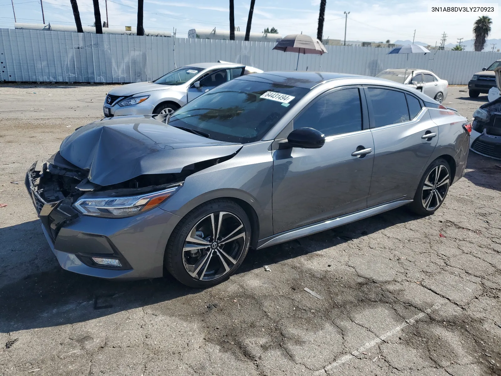 2020 Nissan Sentra Sr VIN: 3N1AB8DV3LY270923 Lot: 64431494