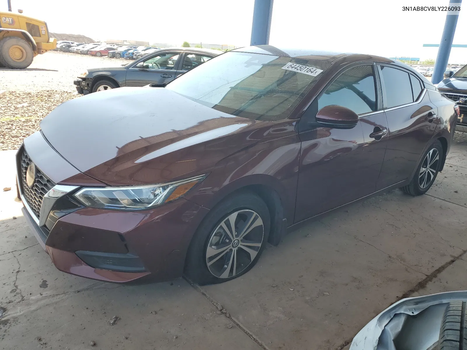 2020 Nissan Sentra Sv VIN: 3N1AB8CV8LY226093 Lot: 64450164